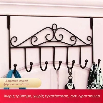 Άγκίστρο πίσω από την πόρτα, χωρίς ίχνη, βαριά κρεμάστρα ρούχων για κοιτώνες και ράφι καπέλων, σε τοίχο χωρίς βίδες