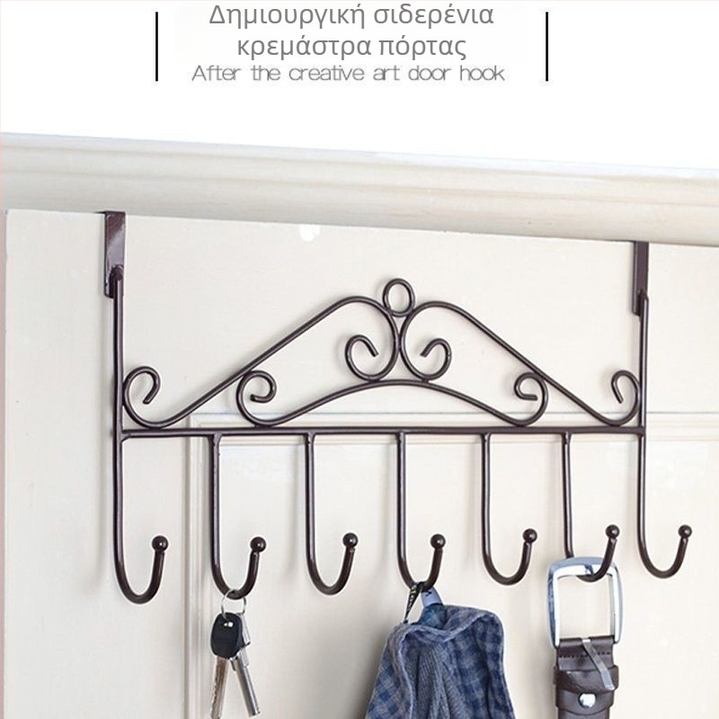 Άγκίστρο πίσω από την πόρτα, χωρίς ίχνη, βαριά κρεμάστρα ρούχων για κοιτώνες και ράφι καπέλων, σε τοίχο χωρίς βίδες
