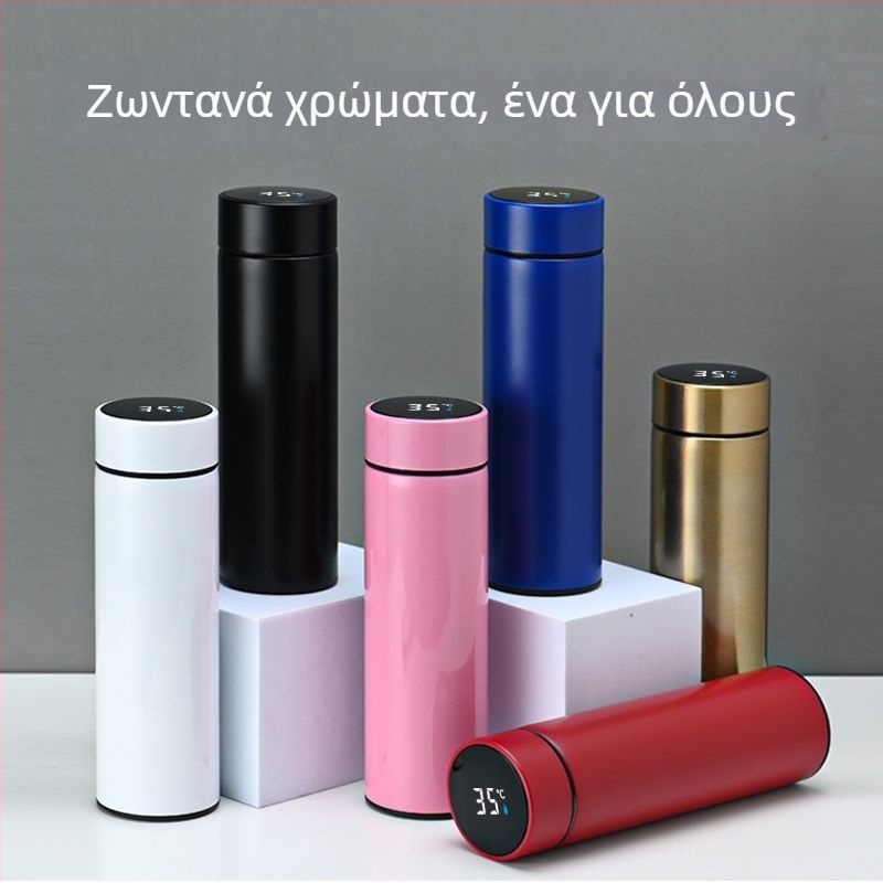Κούπα από ανοξείδωτο ατσάλι 304 με μόνωση κενού, οθόνη θερμοκρασίας, μεγάλη χωρητικότητα, έξυπνο μπουκάλι νερού για άνδρες και γυναίκες