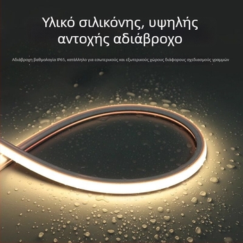 Ελαστική σιλικόνη LED ταινία, εύκαμπτη ενσωματωμένη λωρίδα φωτισμού, 12/24/220 V, IP65, 120 LED (2835)