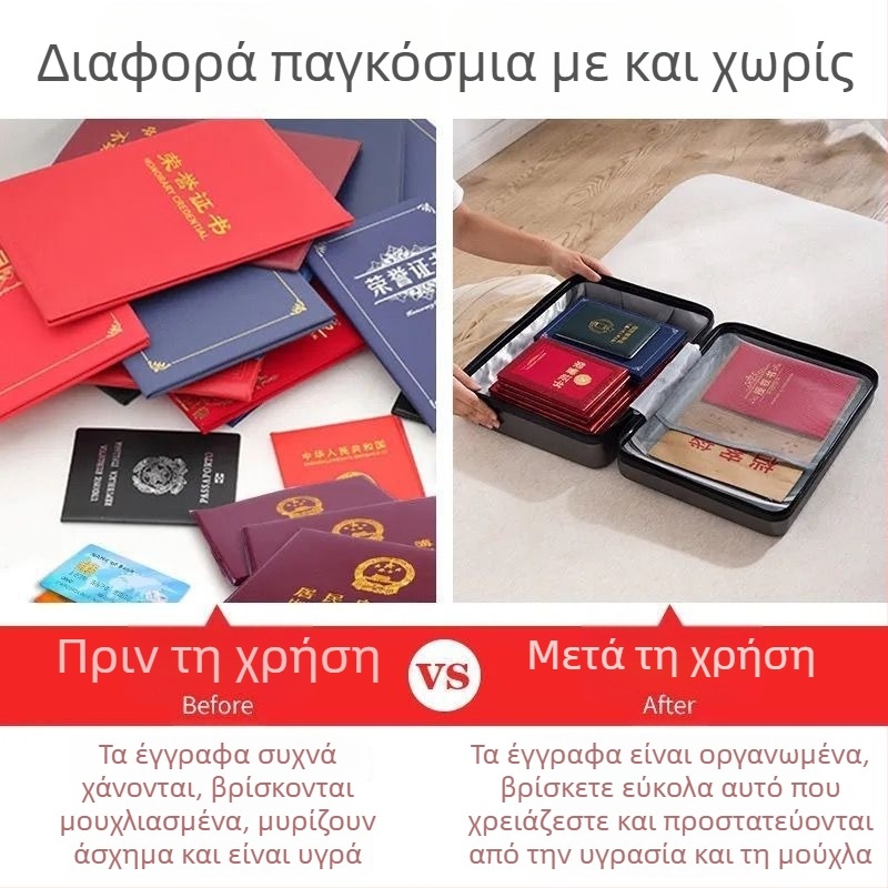 Κλειδωμένος πολυεπίπεδος οργανωτής εγγράφων με μεγάλη χωρητικότητα για διαβατήρια και κάρτες