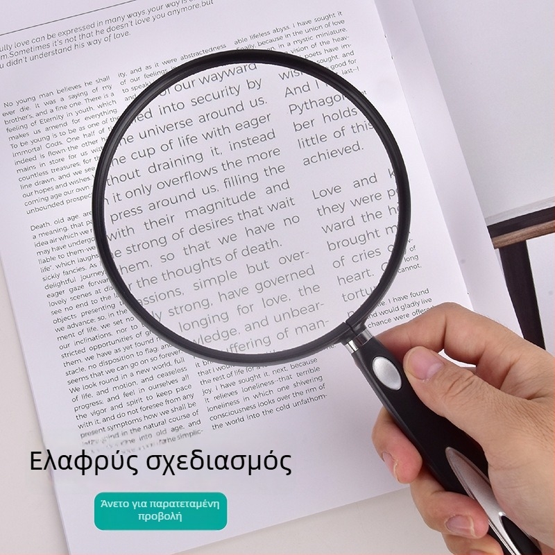 Χειροκίνητος μεγεθυντικός φακός σε ιαπωνικό στυλ με υψηλής ευκρίνειας οπτικό γυαλί για ανάγνωση ηλικιωμένων, παιδιών και μαθητών