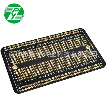 Διπλής όψεως πλακέτα πρωτοτύπων με επίχρυση επίστρωση, καθολική, 88,9 × 52,1 mm, breadboard με πέντε οπές, μαύρη πλακέτα