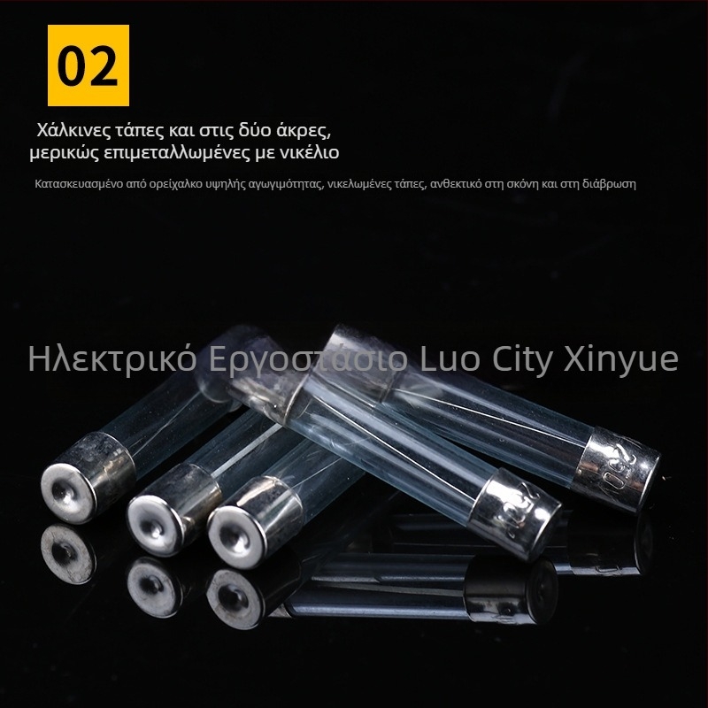 Σετ 100 τεμαχίων γυάλινών ασφαλειών 5×20 mm και κεραμικών σωλήνων ασφαλειών 6×30 mm για προστασία ρεύματος