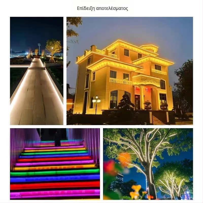 LED λωρίδα υψηλής τάσης 220V για εξωτερικούς χώρους, αδιάβροχη και ευέλικτη, κατάλληλη για σήραγγες και γέφυρες με υψηλή φωτεινότητα