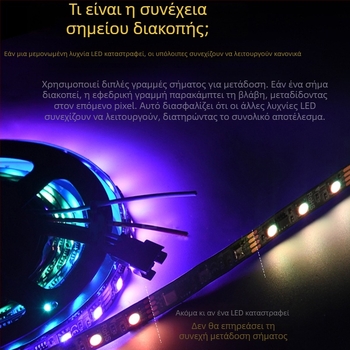 1934 LED ταινία με αλλαγή χρώματος για μπαρ, κλαμπ KTV και σπα μασάζ, περιγράμματος φωτισμού κτιρίου, 12V, 60 LED 5050 SMD, ακτίνα δέσμης 120°, μη αδιάβροχη