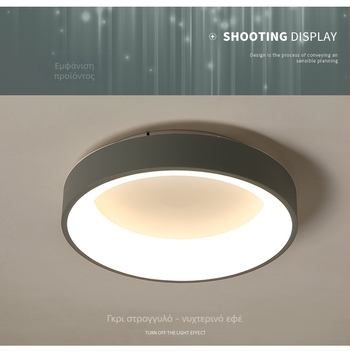 LED οροφής σε cream στιλ για υπνοδωμάτιο, μοντέρνος μινιμαλιστικός βορειοευρωπαϊκός σχεδιασμός, ζεστό ρομαντικό φως για σαλόνι