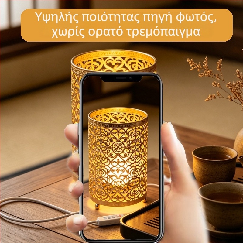 LED επιτραπέζιο φωτιστικό με ρυθμιζόμενη ένταση, νυχτερινό φως για υπνοδωμάτιο, διακοσμητικό μεταλλικό αντικείμενο για τραπεζάκι και ατμόσφαιρα πάρτι