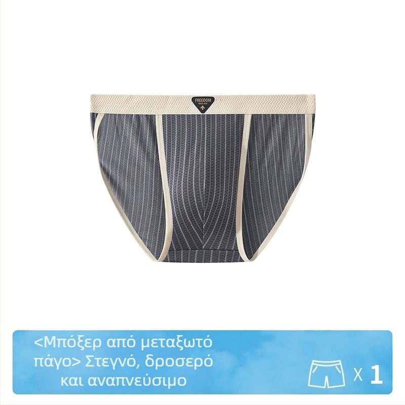 Ανδρικά αντιβακτηριακά μποξέρ με ρίγες από ice silk