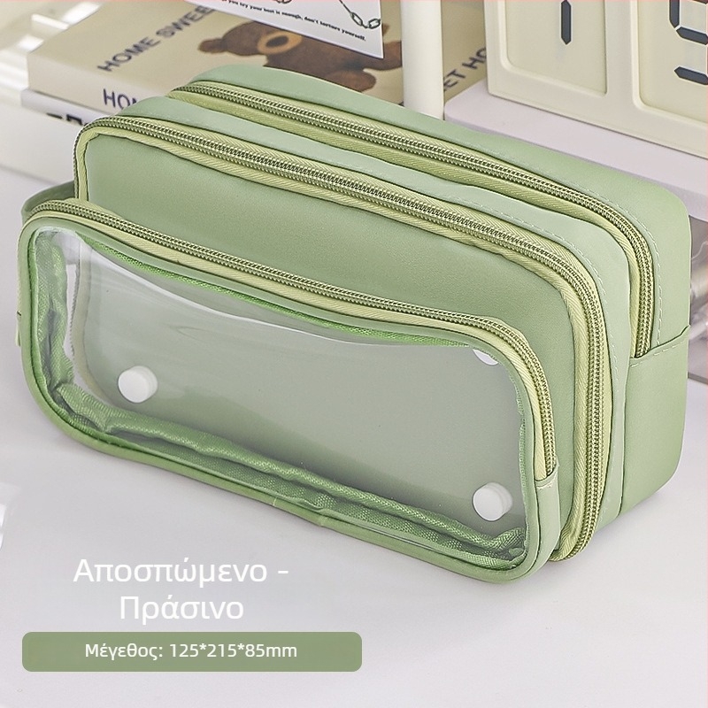 Αποσπώμενο διαφανές νεσεσέρ για μολύβια με μεγάλη χωρητικότητα, Panda σχέδιο, 2024 νέο μοντέλο για μαθήτριες γυμνασίου