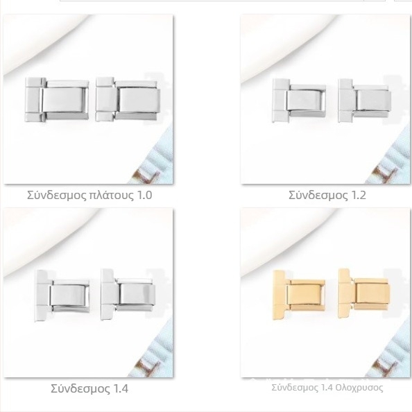 Μοντέρνο βραχιόλι και λουρί — συνδετήρες από ανοξείδωτο ατσάλι για DIY συναρμολόγηση, κοσμήματα σε φυσικό στυλ