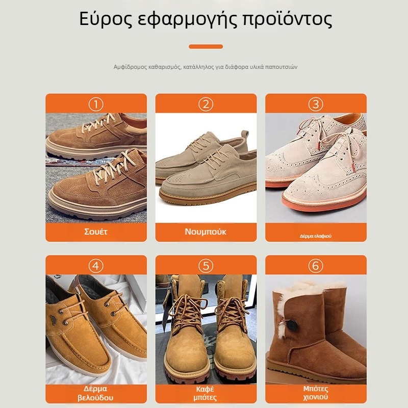 Πολυλειτουργική βούρτσα για παπούτσια — καθαρισμός σουέντ και δέρματος, φροντίδα παπουτσιών οικιακή χρήση