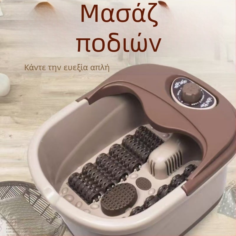 Πλήρως αυτοματοποιημένη λεκάνη ποδολουτρών με θέρμανση και μασάζ, σταθερή θερμοκρασία, υπέρυθρη αποστείρωση και μασάζ με φυσαλίδες, χωρητικότητα 3-8 λίτρα, βάθος 20-30 cm μέχρι γάμπες, περιστρεφόμενοι ρόλοι
