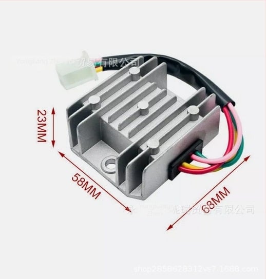 4-αγωγών ρυθμιστής-ορθωτής 12V για ATV εκτός δρόμου μοτοσικλέτα GY6 50/150 CG125/200/250cc