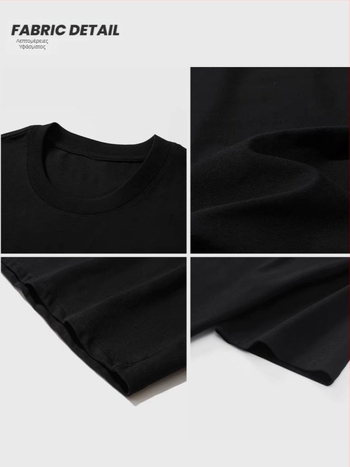 Ανδρικό σε μεγάλο μέγεθος μονόχρωμο T‑shirt, χαλαρή γραμμή, κοντά μανίκια, στρογγυλή λαιμόκοψη