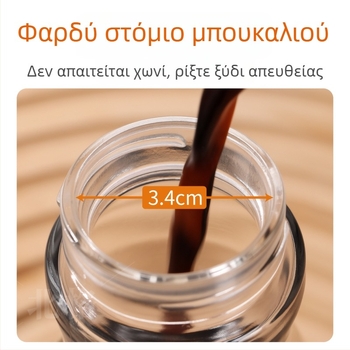 Μίνι δοχείο ξιδιού, γυάλινο μπουκαλάκι, υψηλής αισθητικής, κατάλληλο για τρόφιμα, κομψή οικιακή φιάλη για σάλτσα σόγιας και ξύδι