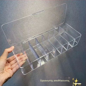 Ακρυλική θήκη αποθήκευσης καλωδίων με καπάκι – οργανωτής γραφείου