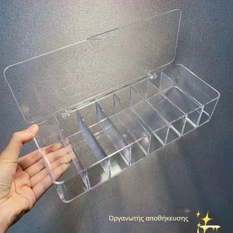 Ακρυλική θήκη αποθήκευσης καλωδίων με καπάκι – οργανωτής γραφείου