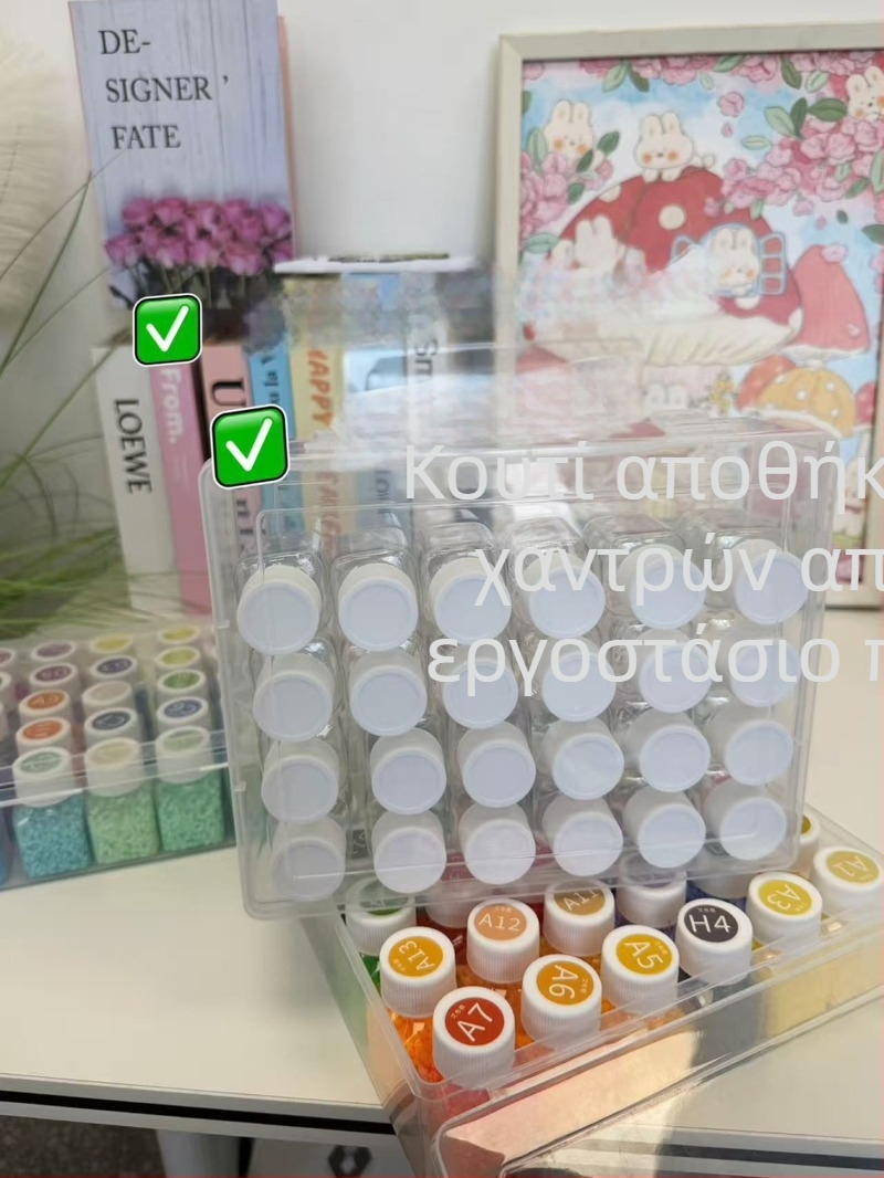 Πολυλειτουργικό κουτί αποθήκευσης χαντρών με διαχωρισμένα διαμερίσματα για χάντρες και αξεσουάρ, διαφανής οργανωτής κοσμημάτων, προστασία από τη σκόνη