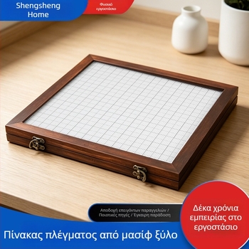 Ξύλινο κουτί αποθήκευσης χαντρών με καπάκι αναδιπλούμενο και διαχωριστή βάση, αντί διαρροών