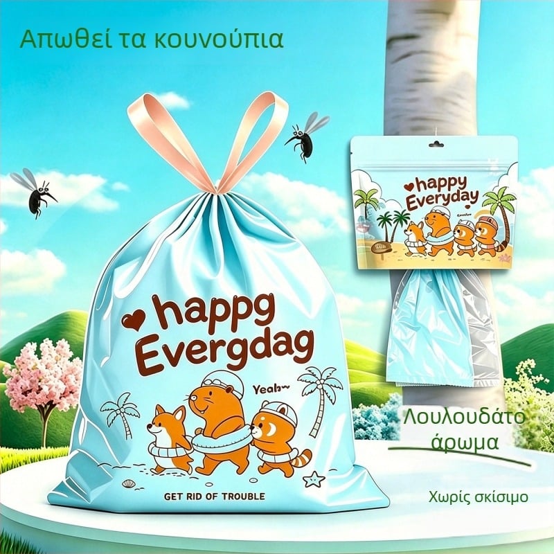 Οικιακές σακούλες απορριμμάτων χωρίς σχίσιμο, φορητές, παχύτερες, με κορδόνι, μεγάλο μέγεθος, επιπλέον παχείς, για κουζίνα και εστία φοιτητών, με χαριτωμένο σχέδιο
