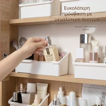 Επεκτεινόμενος φορέας αποθήκευσης μέσα σε καθρέφτη ντουλάπας μπάνιου, οργάνωση καλλυντικών, κραγιόν και μάσκες