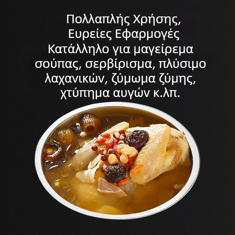 Ανοξείδωτο μπολ κουζίνας για ανάμειξη ζύμης, χτύπημα αυγών και καρυκεύματα — διάμετρος 20 εκ.