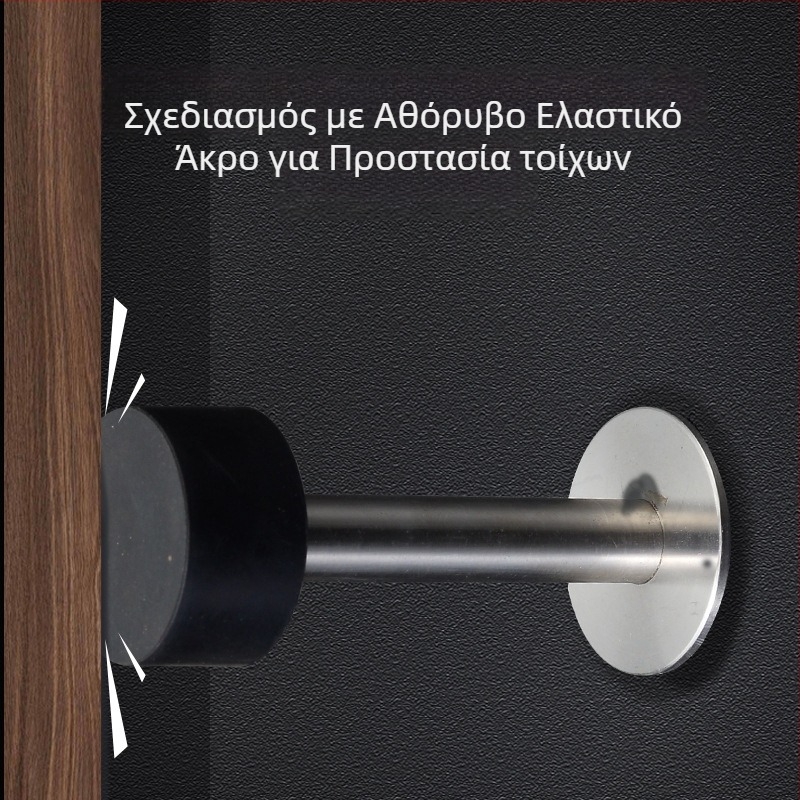 304 ανοξείδωτος χάλυβας — στερεό προστατευτικό πάνω μέρος πόρτας, προστασία από κρούσεις σε δωμάτιο, περιοριστής ράβδας στήριξης, εγκατάσταση χωρίς τρύπες