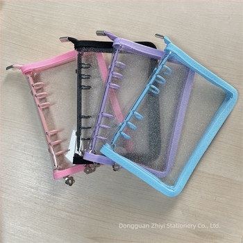 Α6 Glitter Αλμπουμ με Φερμουάρ και Διαφανή PVC Μαλακή Εξώφυλλο – Αλμπουμ Φωτογραφιών, Καρτών και Αυτοκόλλητων