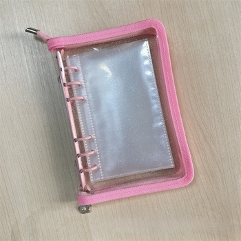 Α6 Glitter Αλμπουμ με Φερμουάρ και Διαφανή PVC Μαλακή Εξώφυλλο – Αλμπουμ Φωτογραφιών, Καρτών και Αυτοκόλλητων