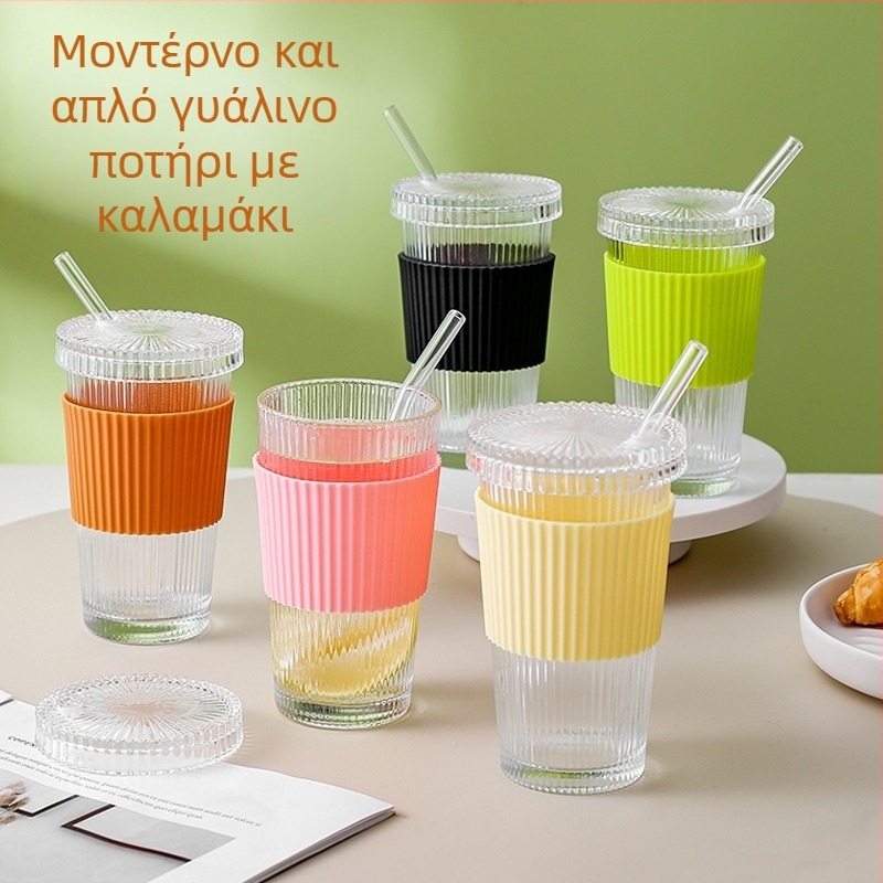 Κάλυμμα ποτηριού από σιλικόνη για γυάλινα ποτήρια, θερμομονωτικό, αντιολισθητικό, αντι-καψίματος, παχύτερο και ανθεκτικό στη θερμότητα, καθολικός κωνικός σχεδιασμός
