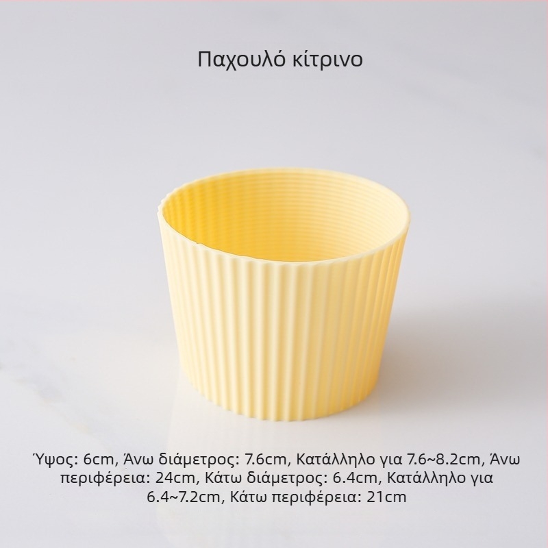 Κάλυμμα ποτηριού από σιλικόνη για γυάλινα ποτήρια, θερμομονωτικό, αντιολισθητικό, αντι-καψίματος, παχύτερο και ανθεκτικό στη θερμότητα, καθολικός κωνικός σχεδιασμός