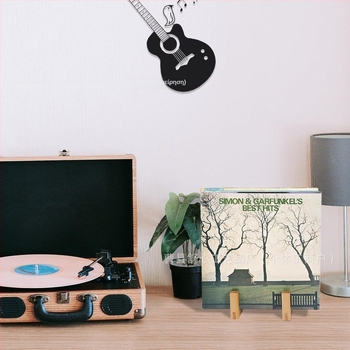 Ξύλινο ράφι προβολής για CDs, δίσκους βινυλίου, βιβλία, περιοδικά και κορνίζες φωτογραφιών