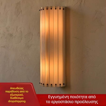Φωτιστικό τοίχου με γυάλινο σκιάδιο, μακρύ λωρίδα σχεδίασης, αμερικάνικο ρετρό στυλ, κατάλληλο για διάδρομο, σαλόνι, εστιατόριο ή γκαλερί τέχνης.