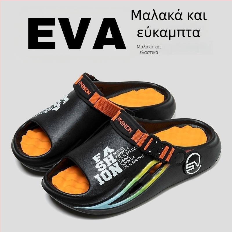 Ανδρικά σανδάλια με παχιά σόλα για καλοκαίρι, εξωτερική χρήση, με κλειστή μύτη