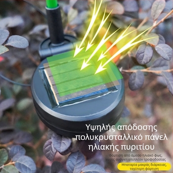 Φωτιστικό κήπου με ηλιακή ενέργεια σε σχήμα λεβάντας, αδιάβροχο εξωτερικό φωτισμό, στερεώνεται στο έδαφος για τον κήπο