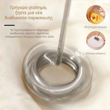 Ηλεκτρικός αφροποιητής γάλακτος για καφέ, ασύρματο φορητό μίνι φρόφερ – βολικός και γρήγορος αφρός.