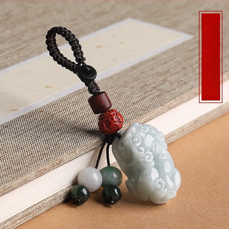 Pixiu κλειδοθήκη από Jade με μπρελό αυτοκινήτου – προσωποποιημένο, δημιουργικό unisex αξεσουάρ