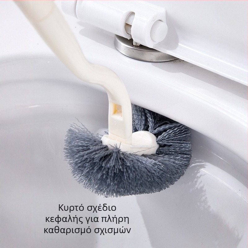 Νέο σετ βούρτσας για τουαλέτα με επιτοίχιο монтаж, χωρίς τρύπες, με βούρτσα για σχισμές