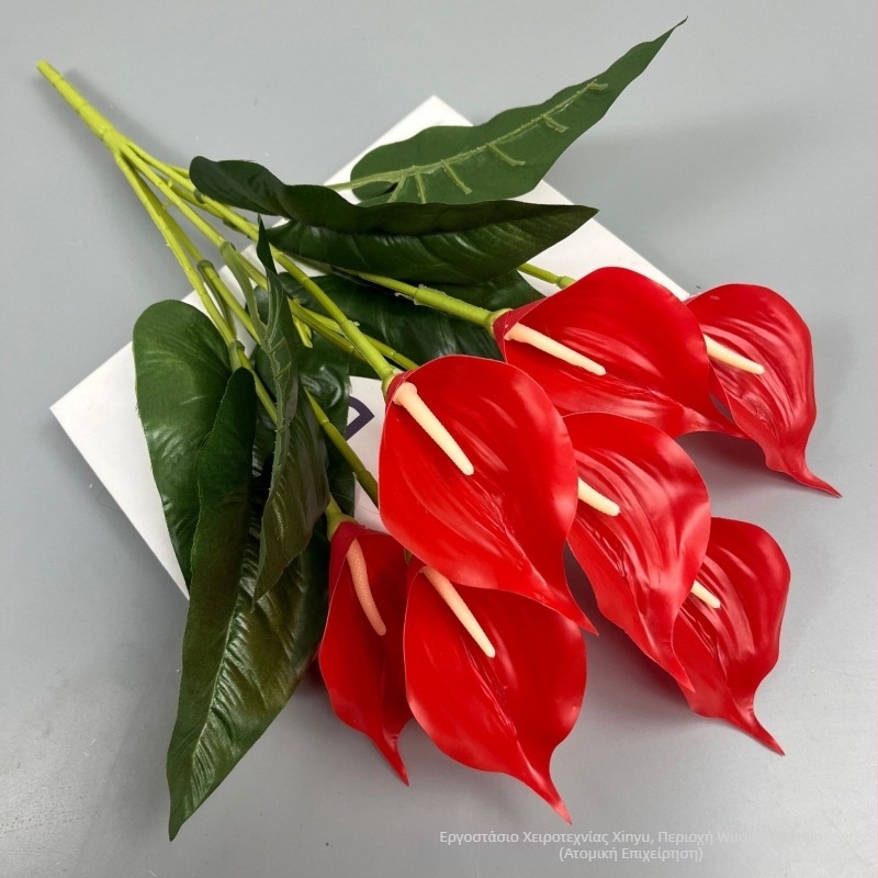 Τεχνητά άνθη Calla Lily, 7 κεφαλές, 3D εκτύπωση, διακόσμηση γάμου, αξεσουάρ φωτογράφισης