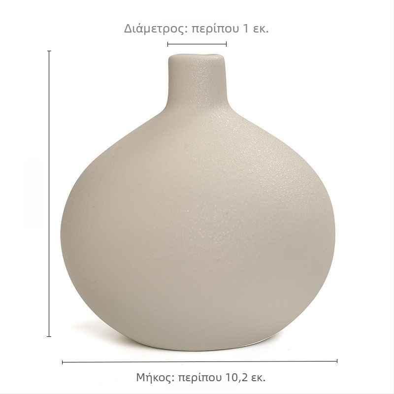 Jane Ermei Ceramics άσπρο πορσελάνινο βάζο διακοσμητικό για κομψή οικιακή διακόσμηση