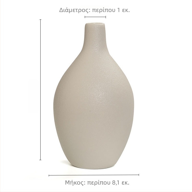 Jane Ermei Ceramics άσπρο πορσελάνινο βάζο διακοσμητικό για κομψή οικιακή διακόσμηση