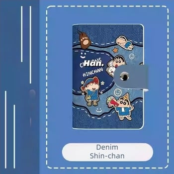 Θήκη καρτών με σχέδιο Shin-Chan, γάτα κινουμένων σχεδίων, πολλές θέσεις για κάρτες, μεγάλη χωρητικότητα, συμπαγής PU-θήκη για τραπεζικές και φοιτητικές κάρτες