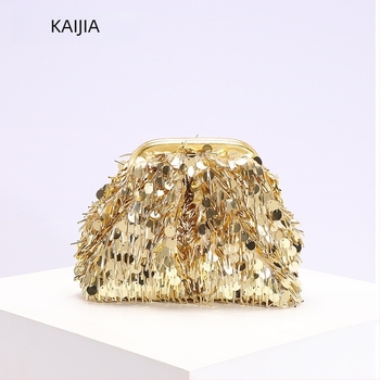 Διεθνές στυλ PVC στρας τσαντάκι χειρός και clutch, με εφέ τσαλακώματος για βραδινές εμφανίσεις και πάρτι