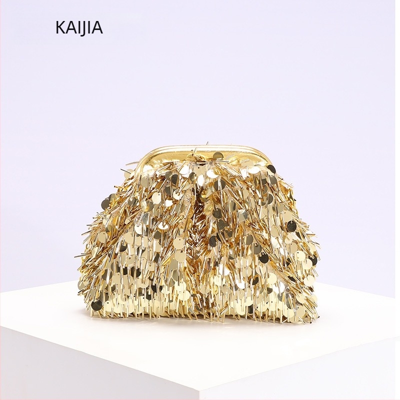 Διεθνές στυλ PVC στρας τσαντάκι χειρός και clutch, με εφέ τσαλακώματος για βραδινές εμφανίσεις και πάρτι