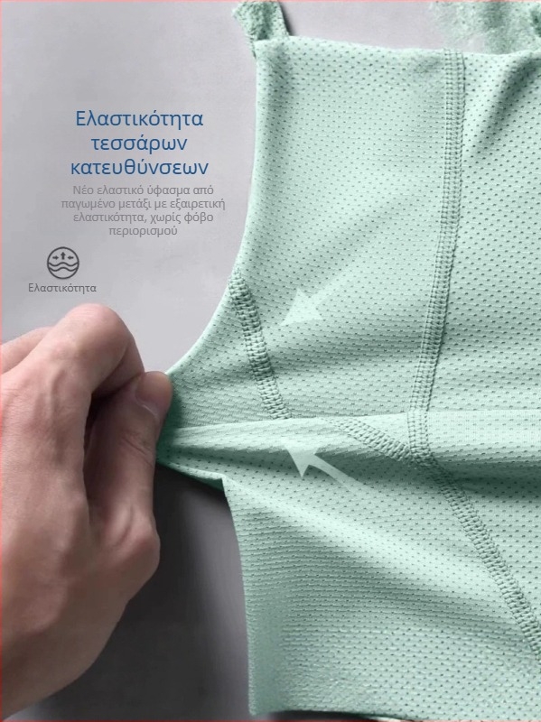Ανδρικό T-shirt γρήγορου στεγνώματος με δίκτυο Ice Silk, διαπνέον, κοντομάνικη για τρέξιμο και προπόνηση