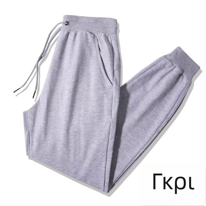 Ανδρικά χαλαρά παντελόνια casual για άνοιξη και φθινόπωρο, παντελόνια τύπου jogger, διαπνοή πλεκτό ύφασμα, μεσαία-υψηλή μέση, βαμβάκι, χαλαρή γραμμή, μανσέτες στις απολήξεις