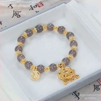 Unisex βραχιόλι από Hetian Jade σε καπνιστό μωβ, αρχαιοελληνικού στυλ, κλείσιμο ασφαλείας με RUYI κούμπωμα – δώρο για εκείνη