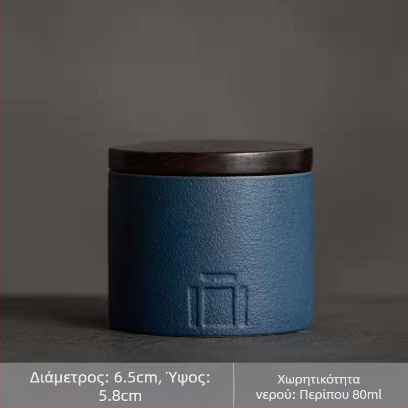 Μίνι κεραμικό δοχείο τσαγιού, αδιάβροχη αποθήκευση για οικία και ταξίδια, μονόχρωμη μικρή θήκη τσαγιού