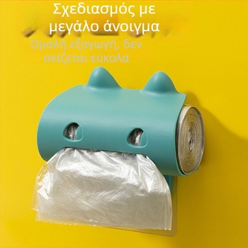 Μινιμαλιστικό τοίχο-μονταριστό κάδο απορριμμάτων για σακούλες με συρόμενο διαμέρισμα, καρτούν σχέδιο για κουζίνα και σαλόνι, με ενσωματωμένο ράφι κλειδιών